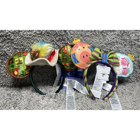 Disney Parks Ears Enchanted Tiki Room & Toy Story Holiday Headband Bundle Set 2